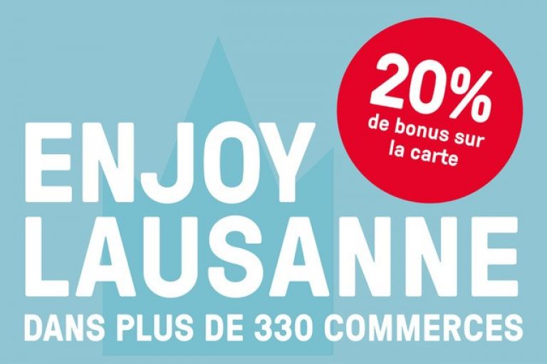 20% de bonus avec la carte Enjoy Lausanne, l’avantage exceptionnel qui accompagne cette rentrée scolaire 2023